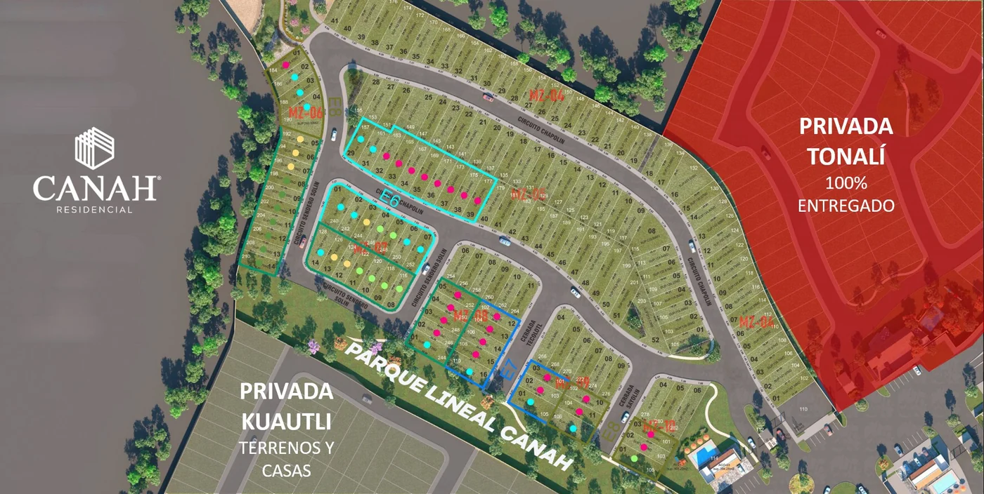 Mapa Privada Chapolin - CANAH Residencial