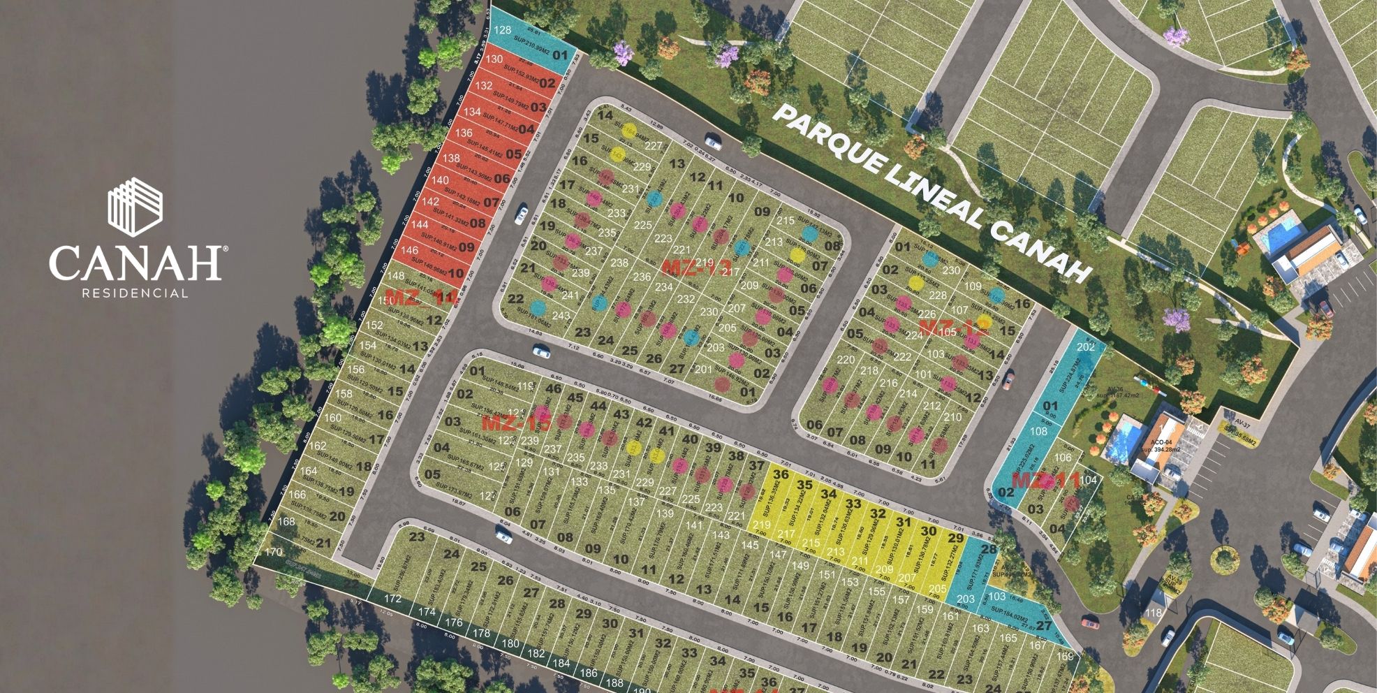 Mapa Privada Kuautli - CANAH Residencial
