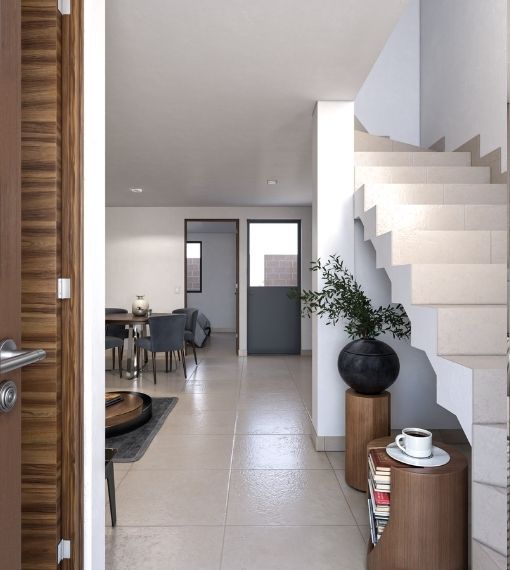 Acceso a la casa del modelo Arya Plus en Aronah Alba, León Gto
