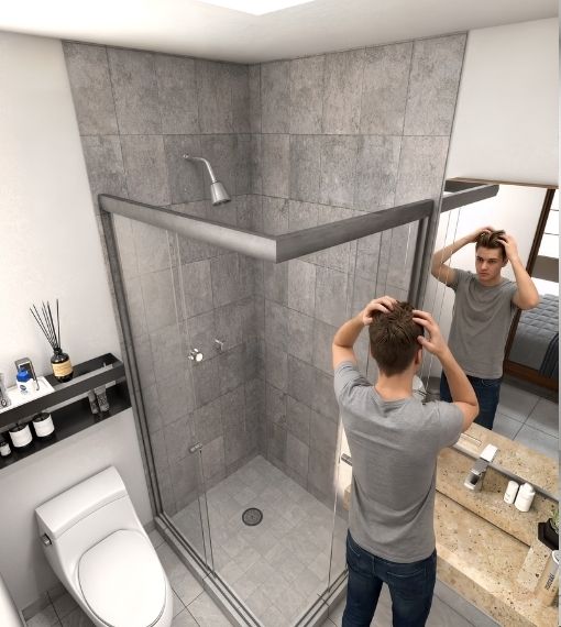 Baño recámara 2 del modelo Arya Plus en Aronah Alba, León Gto