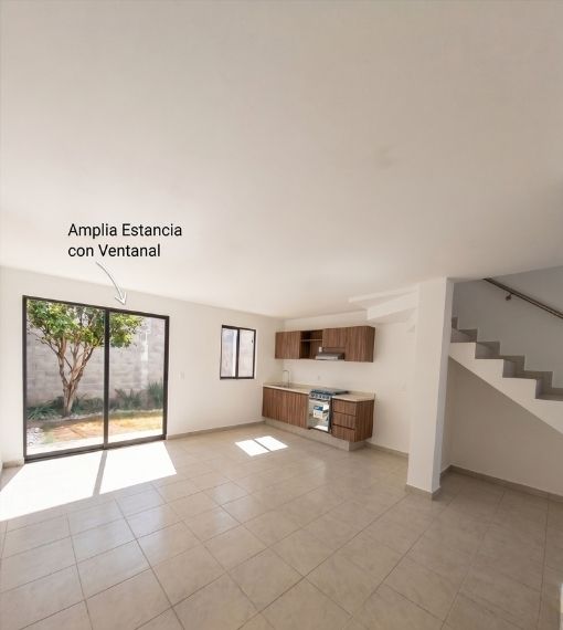 Estancia y comedor del modelo Arya en Aronah Alba, León Gto