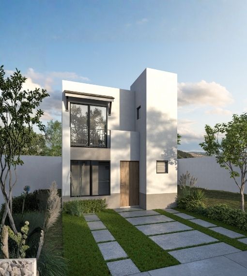 Fachada 3 del modelo Milo en Aronah Alba, León Gto