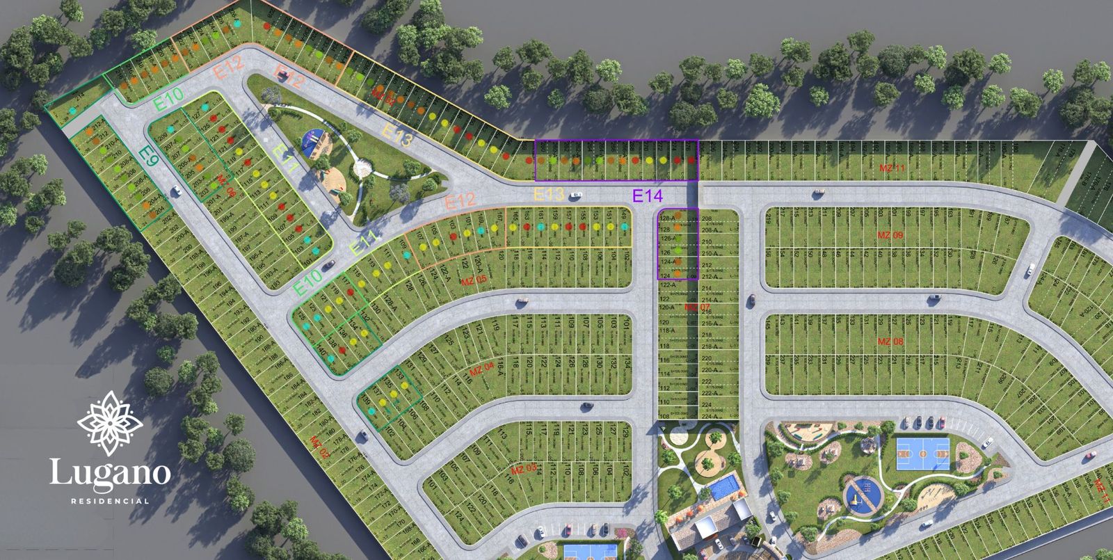 Mapa Lugano Residencial